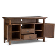 Redmond - Tall TV Media Stand - Rustic Natural Aged Brown - R&R Furniture Gallery (Fountain Valley, CA)