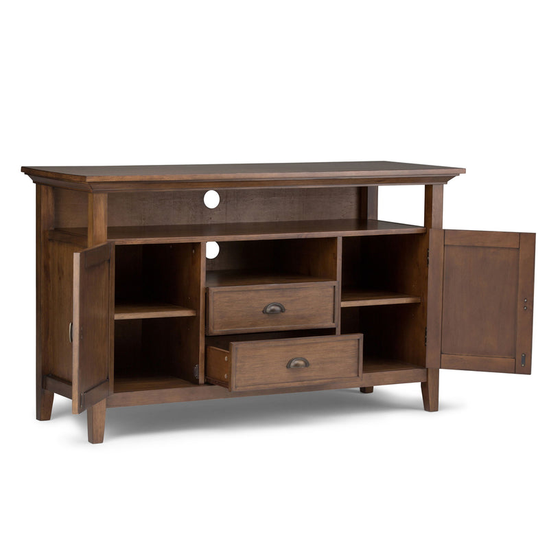 Redmond - Tall TV Media Stand - Rustic Natural Aged Brown - R&R Furniture Gallery (Fountain Valley, CA)