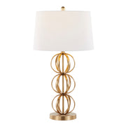 Lumi Source Linx contemporary table lamp set with gold bases and white shades, modern design for stylish lighting.