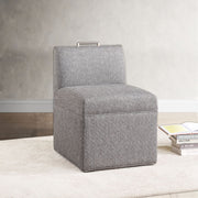 Della - Upholstered Castered Chair - Gray - R&R Furniture Gallery (Fountain Valley, CA)