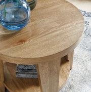 Kristiland - Round End Table - Light Brown - R&R Furniture Gallery (Fountain Valley, CA)