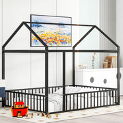 Metal Bed House Bed Frame With Fence - R&R Furniture Gallery (Fountain Valley, CA)