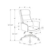 Black 8th Street ergonomic swivel office chair with adjustable height and supportive design, suitable for home or office use.