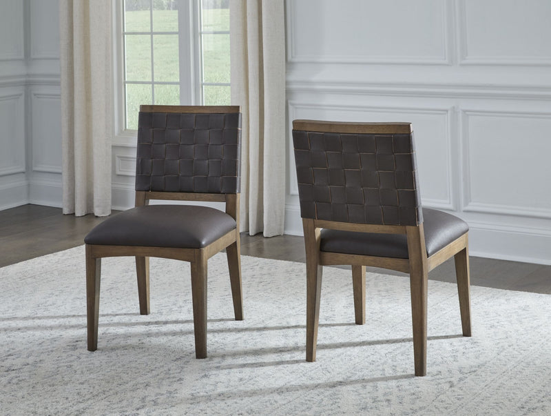 Arden Wvn Sd Chair - D C/T Brn