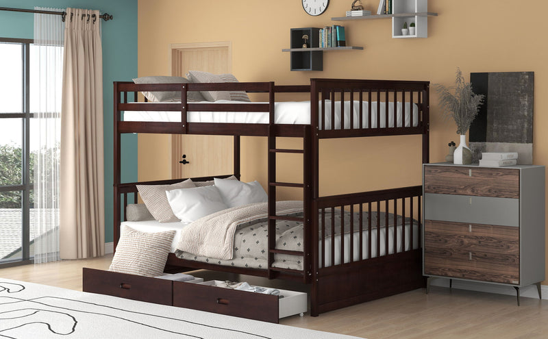 Bunk Bed With Ladders And 2 Storage Drawers - R&R Furniture Gallery (Fountain Valley, CA)