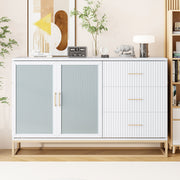 Murphy Bed With Frosted Glass Doors Design, Fake Drawers, Metal Legs - R&R Furniture Gallery (Fountain Valley, CA)