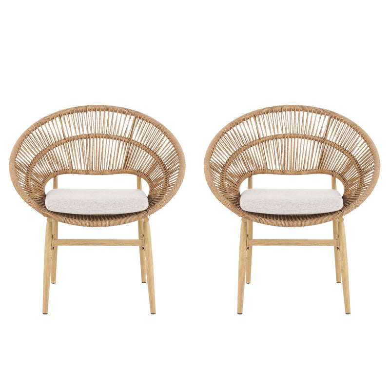 Cyril - Outdoor Papasan Style Dining Chair (Set of 2) - R&R Furniture Gallery (Fountain Valley, CA)