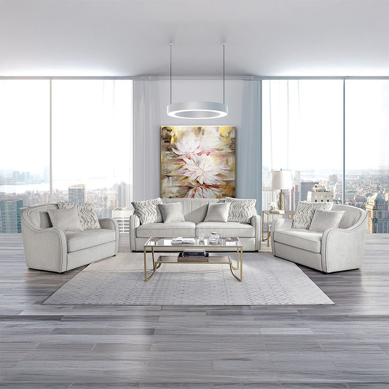 Mahler - Chair With 2 Pillows - Beige Linen