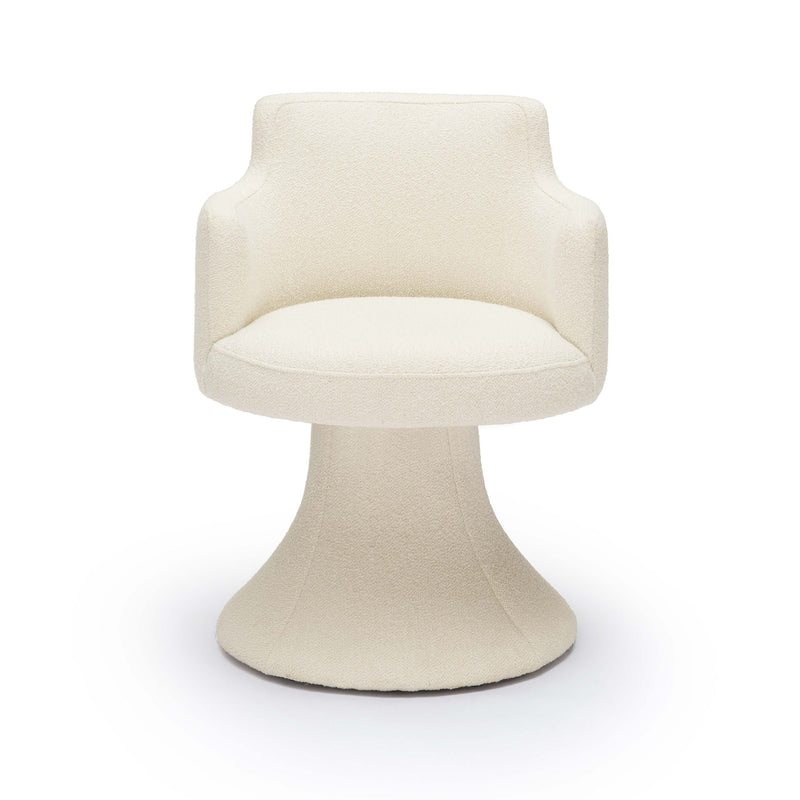 Jeffree - Performance Boucle Swivel Dining Chair - R&R Furniture Gallery (Fountain Valley, CA)