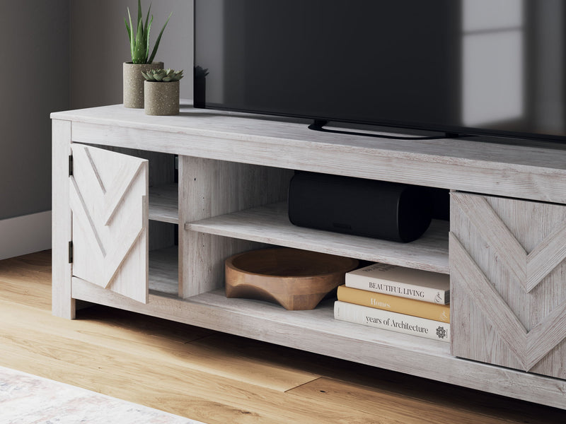 Cayboni - LG TV Stand With Fireplace Option - R&R Furniture Gallery (Fountain Valley, CA)
