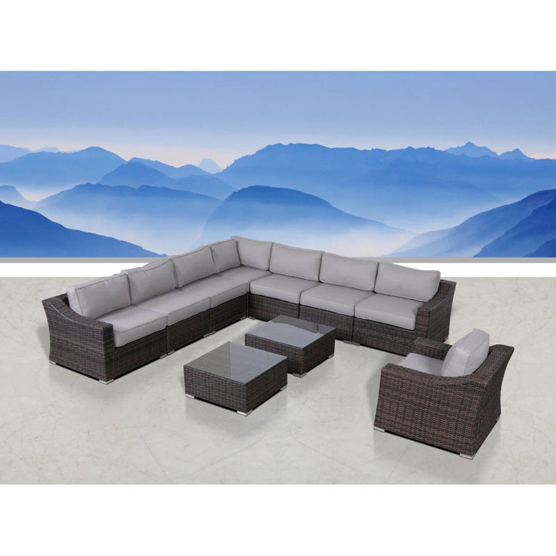 Outdoor Wicker Conversation Set With Cushions, All Weather - R&R Furniture Gallery (Fountain Valley, CA)