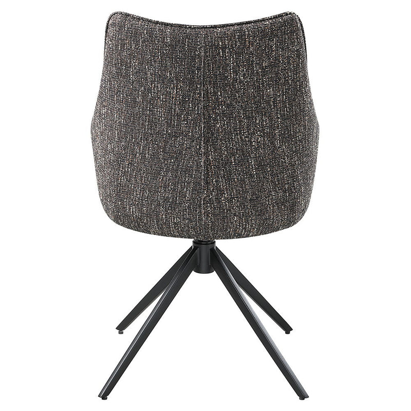 Malika - Side Chair With Swivel (Set of 2) - Brown Chenille - R&R Furniture Gallery (Fountain Valley, CA)