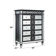 Varian II - Chest - Mirrored, Black & Sliver - R&R Furniture Gallery (Fountain Valley, CA)