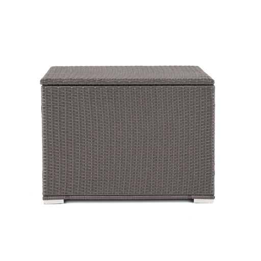 Santa Rosa storage table by Noble House featuring a wooden surface and ample storage space with a modern design.