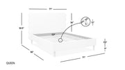 Stockholm - Modern Wavy Headboard Platform Bed - R&R Furniture Gallery (Fountain Valley, CA)