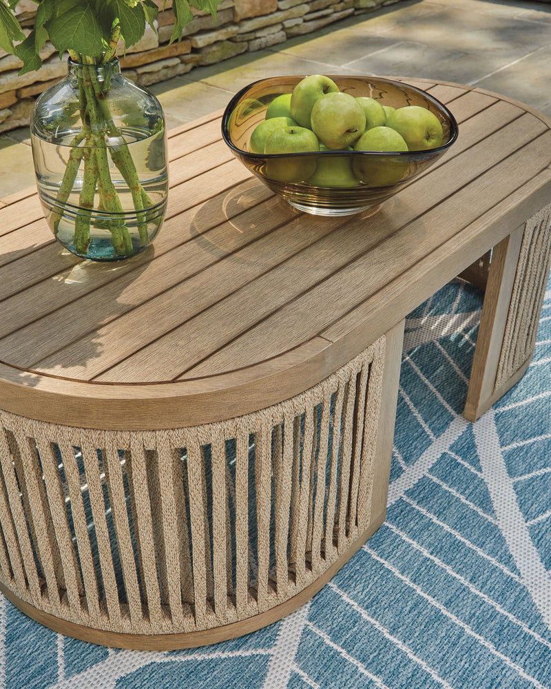 Serena Shores - Rectangular Cocktail Table - Beige - R&R Furniture Gallery (Fountain Valley, CA)