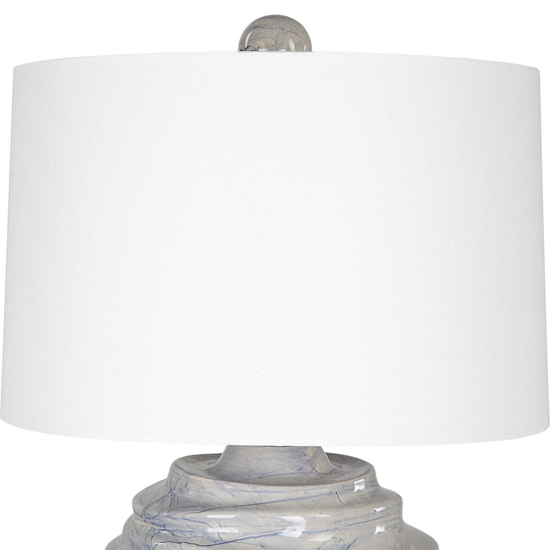 Waves - Blue & White Accent Lamp