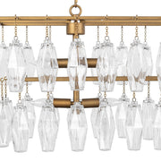 Tressia - Glass Round Chandelier - Brass - R&R Furniture Gallery (Fountain Valley, CA)
