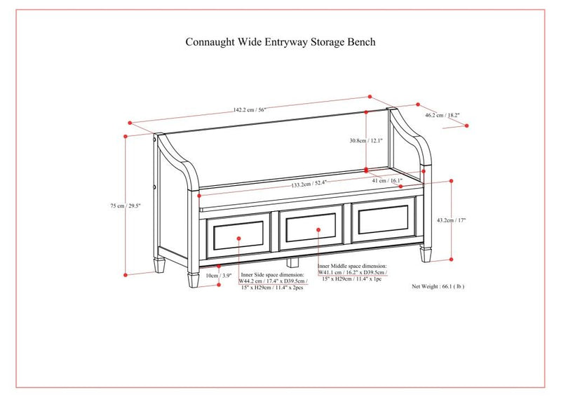 Connaught - Storage Bench - R&R Furniture Gallery (Fountain Valley, CA)