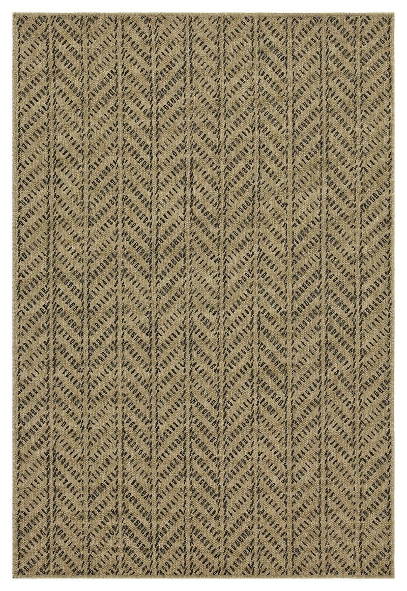 Earth - 7'10" X 10'3" Indoor, Outdoor Area Rug - Black, Natural - R&R Furniture Gallery (Fountain Valley, CA)