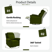 360 Degrees Swivel Recliner Manual Rocking Recliner Home With Adjustable Backrest - R&R Furniture Gallery (Fountain Valley, CA)