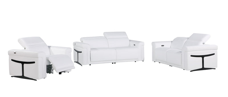 1126 - Top Grain Power Reclining Italian Leather Living Room Set - R&R Furniture Gallery (Fountain Valley, CA)