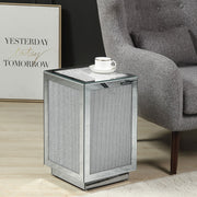 Noralie - 20" Accent Table - Mirrored, Faux Diamonds - R&R Furniture Gallery (Fountain Valley, CA)