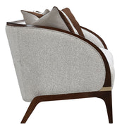 Houston - Sofa - Pebble / Walnut - R&R Furniture Gallery (Fountain Valley, CA)