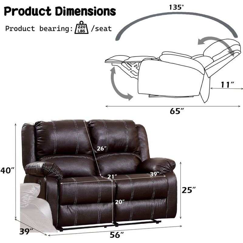 Zuriel - Motion Loveseat - R&R Furniture Gallery (Fountain Valley, CA)