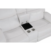 Blanche - Console Reclining Loveseat With LED Lights And Speakers - R&R Furniture Gallery (Fountain Valley, CA)