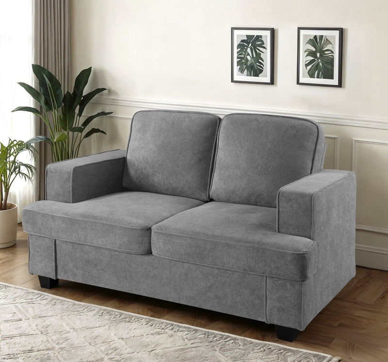 Modern Loveseat, Comfortable 2 Seater Couch With Deep Seating, Loose Back Cushions, Wide Arms - R&R Furniture Gallery (Fountain Valley, CA)