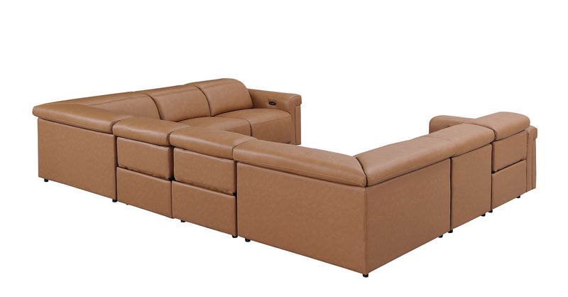 1126 - 8-Piece U-Shaped Sectional Sofa In With 4 Power Recliners & Power Headrests