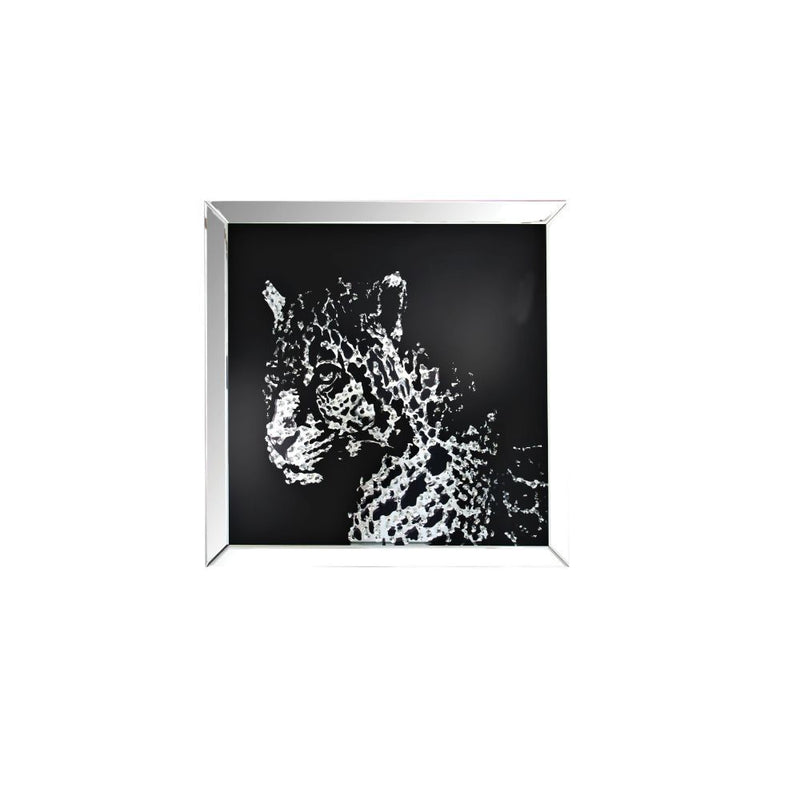 Talisha - Wall Art - Mirrored & Faux Crystal Leopard - R&R Furniture Gallery (Fountain Valley, CA)