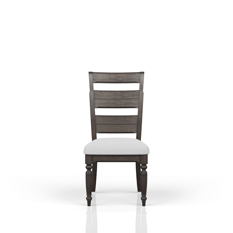 Upholstered Seat Ladderback Side Chair (Set of 2) - Coffee - R&R Furniture Gallery (Fountain Valley, CA)