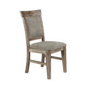 Dining Side Chair Set With Cushioned Back And Seat (Set of 2) - Weathered Gray / Natural - R&R Furniture Gallery (Fountain Valley, CA)