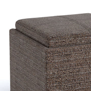 Rockwood - Upholstered Cube Storage Ottoman With Tray - R&R Furniture Gallery (Fountain Valley, CA)