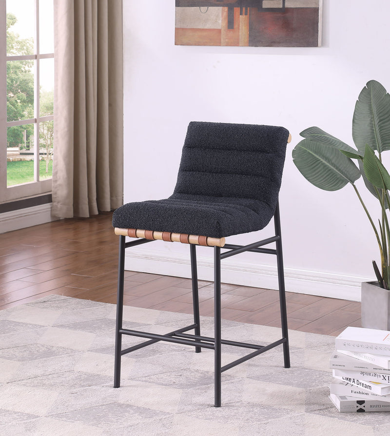 Lahni - 17" Boucle Fabric Counter Height Chair - R&R Furniture Gallery (Fountain Valley, CA)