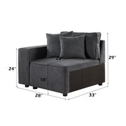 Silvester - Modular Chair w/2 Pillows - R&R Furniture Gallery (Fountain Valley, CA)