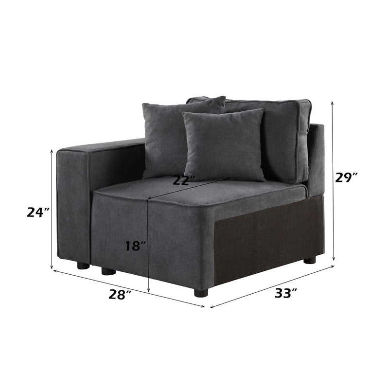 Silvester - Modular Chair w/2 Pillows - R&R Furniture Gallery (Fountain Valley, CA)