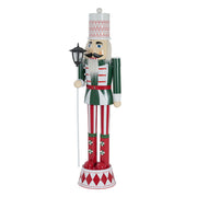 Noble House Christmas Nutcracker holiday decor in green, red, and white with durable construction, perfect for festive home decoration.