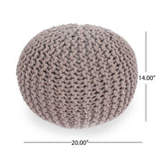 Moro - Knitted Round Pouf With Pumpkin Shape - R&R Furniture Gallery (Fountain Valley, CA)