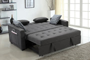 William - Sleeper Sofa With 2 USB Charging Ports And 4 Accent Pillows - Gray - R&R Furniture Gallery (Fountain Valley, CA)