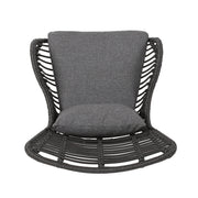 Modern Aesthetic Outdoor Rattan Accent Chair With Metal Legs - R&R Furniture Gallery (Fountain Valley, CA)