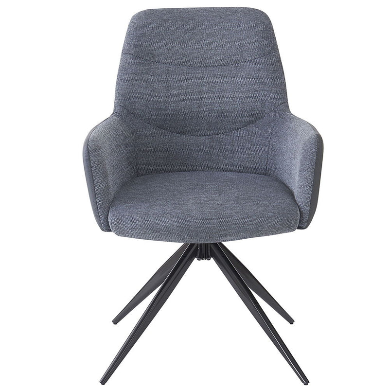 Hester - Arm Chair (Set of 2) - Gray Fabric - R&R Furniture Gallery (Fountain Valley, CA)
