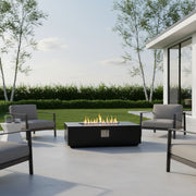Propane / Natural Gas Fire Pit Table, 50,000 BTU - Charcoal - R&R Furniture Gallery (Fountain Valley, CA)