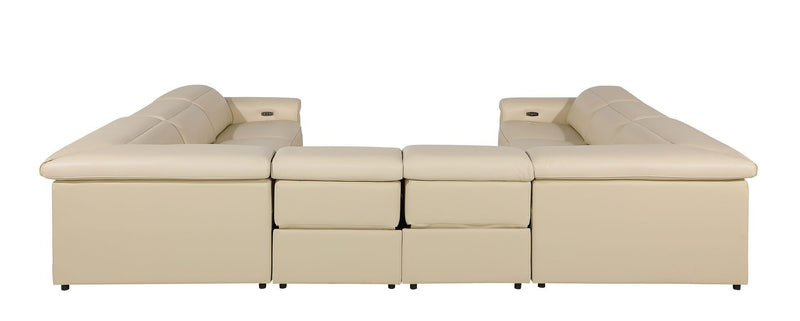1126 - 8-Piece U-Shaped Sectional Sofa In With 4 Power Recliners & Power Headrests