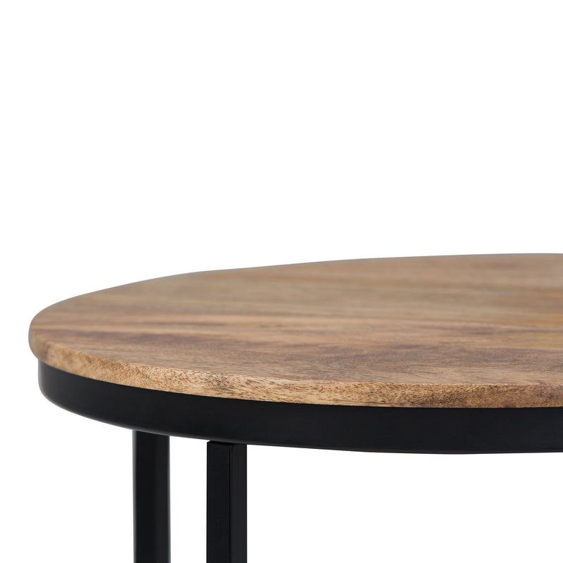 Jenna - Handcrafted Round Side Table - R&R Furniture Gallery (Fountain Valley, CA)