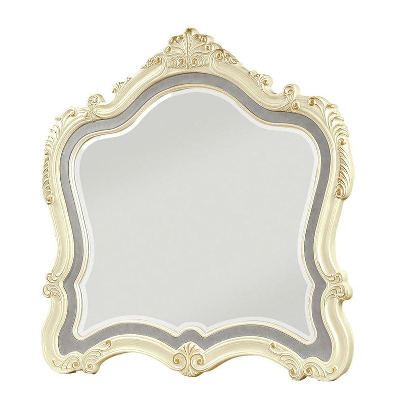 Chantelle - Mirror - Pearl White Finish - R&R Furniture Gallery (Fountain Valley, CA)