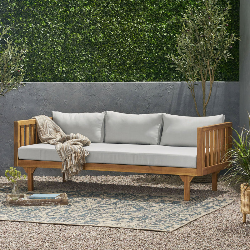 Claremont - 3 Seater Daybed Teak Acacia Wood Water Resistant Cushions - R&R Furniture Gallery (Fountain Valley, CA)