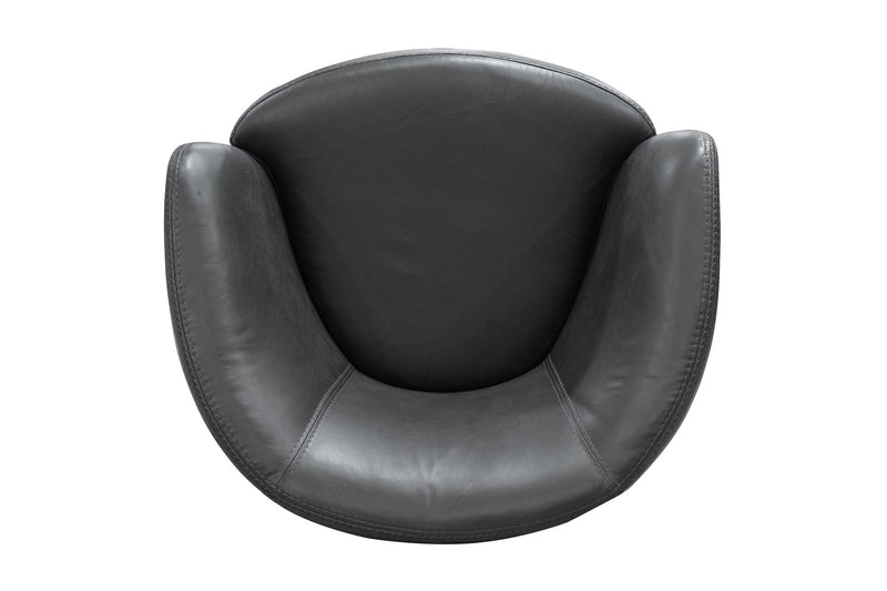 Barolo - 100% Italian Leather Swivel Club Chair (Set of 2) - R&R Furniture Gallery (Fountain Valley, CA)